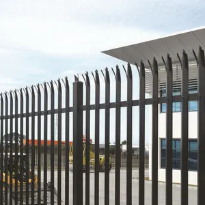 Vente directe par le fabricant de clôture palissade en acier de type W de type D pour clôture ornementale résidentielle