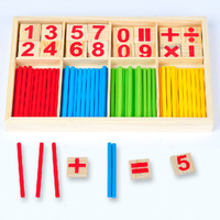 Bâtonnets de Comptage Montessori en Bois pour Enfants: Jouets Éducatifs Préscolaires pour l'Apprentissage des Nombres et les Puzzles