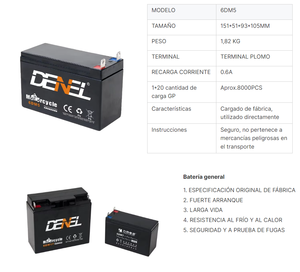 Marque populaire XTZ7 Batterie <span class=keywords><strong>YTX5</strong></span> Aki Moteur DENEL 6DM5 Batterie de machines générales - Product Image 6