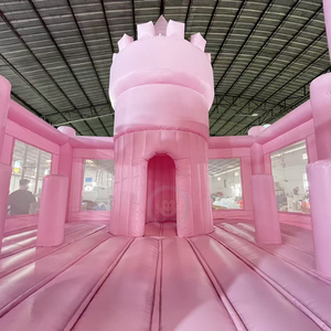 Château gonflable rose clair pour jeux d'enfants - Product Image 6