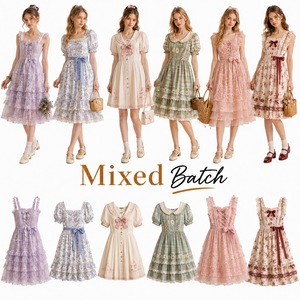 Vestido de Verano Delgado y Transpirable para Niñas, Lindo Vestido de Princesa, Envío de Surtido Mixto Aleatorio, Ropa para Exteriores - Product Image 1