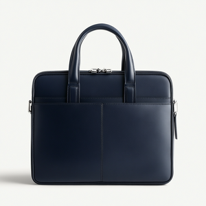 Fabrication Usine Personnalisée Minimalisme Hommes <span class=keywords><strong>Avocat</strong></span> Grande Capacité Portable Bleu Marine Vegan Mallette en Cuir pour Ordinateur Portable pour les Entreprises - Product Image 4