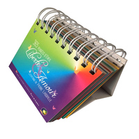 Calendrier de bureau en carton personnalisé 2025 avec logo, écologique, imprimé offset, reliure spirale, design à feuilles mobiles, calendrier de table en papier