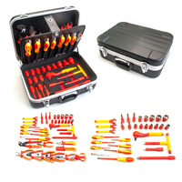 Kit d'outils à main isolés professionnels 42 pièces 1000V pour l'entretien des véhicules électriques et des batteries