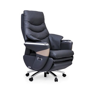 <span class=keywords><strong>Chaise</strong></span> de bureau de direction en cuir électrique à massage intelligent, en alliage d'aluminium, pivotante, design moderne et simple, inclinable, pour la sieste, e-sport - Product Image 4