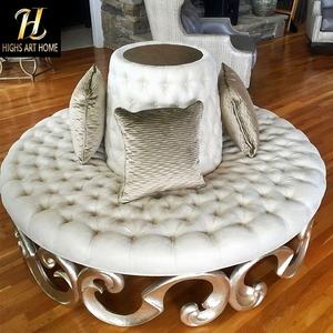 Lusso europeo Villa Hall Chairpull Design in velluto tessuto speciale a forma di Base divano per zona <span class=keywords><strong>Lounge</strong></span> dell'hotel - Product Image 3