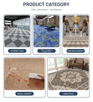 Tapis tissé à la machine Bocai à poils longs pour mosquée, imprimé sur mesure, ignifuge, vente en gros, exporté en Égypte et en Turquie
