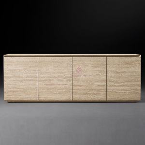 صناعة يدوية بيج مستطيعة مع خزائن تصميم عصري فاخر لديكور غرفة المعيشة - Product Image 1