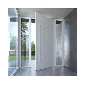 <span class=keywords><strong>Porte</strong></span> rotative - <span class=keywords><strong>Porte</strong></span> <span class=keywords><strong>d</strong></span>'<span class=keywords><strong>entrée</strong></span> moderne en fer forgé avec fenêtre latérale fixe, ouverture coulissante, design minimaliste et finition mate <span class=keywords><strong>Hormann</strong></span> - Product Image 1