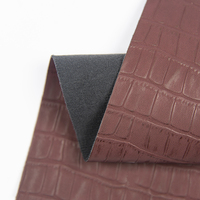 Cuir synthétique imitation crocodile gaufré effet miroir en PU, fabriqué en Chine, pour sacs et chaussures