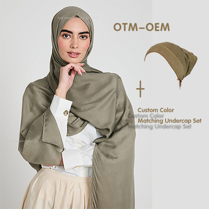 مريحة عالية الجودة عادي رايون مشروط الحجاب وشاح شال مسلم فسكوز مشروط الحجاب النساء - Product Image 1