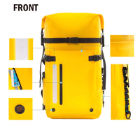 Sac à dos étanche pour plongée sous-marine, en PVC, avec poche de rangement pour ailerons, bande réfléchissante, pour la plongée en apnée, le surf, le kayak en plein air
