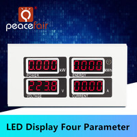 Medidor de Energía Eléctrica Monofásico para el Hogar PZEM-004 100A con Voltímetro Digital LED y Medidor de KWH con CT Dividido
