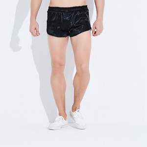 Pantalones cortos <span class=keywords><strong>de</strong></span> tres cuartos para <span class=keywords><strong>hombre</strong></span>, ropa interior sexy, shorts ultra cortos tipo <span class=keywords><strong>jockey</strong></span>, pantalones <span class=keywords><strong>de</strong></span> pijama <span class=keywords><strong>de</strong></span> talla grande para estar en casa, con cordón ajustable, color liso. - Product Image 4