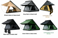 Tente de toit de voiture pliable à coque rigide triangulaire, imperméable, plus grande surface pour le camping, les voyages en plein air