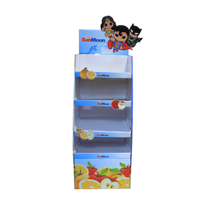 Présentoir en carton pour supermarché, 4 niveaux, avec en-tête en carton, étagère de présentation en carton ondulé - Product Image 2