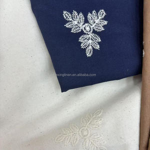 2025 nouveautés 15% Ramie 85% tissu de broderie en mélange de coton solide, tissu brodé <span class=keywords><strong>au</strong></span> <span class=keywords><strong>mètre</strong></span>/<span class=keywords><strong>mètre</strong></span> - Product Image 6