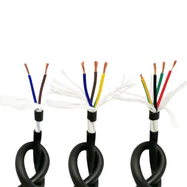 Cable de control de audio blindado TRVV Cable de cobre de 2/3/4/5 núcleos para señal de auriculares