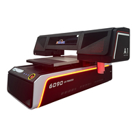 Printer Uv akrilik plastik multifungsi Flatbed 1390 kain tekstil kustomisasi logo 3D 60x90 Printer Flatbed Uv