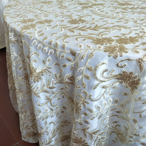 Sang Trọng Bảng Bìa Vàng Thêu Sequin Ren Bảng Lớp Phủ Cho Đám Cưới Trang Trí Đảng Tổ Dạ Tiệc Các Sự Kiện - Product Image 4