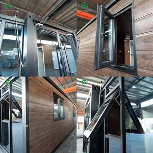 منزل حاويات قابل للتوسيع بطول 20 قدمًا مع جدران زجاجية وألواح معدنية منحوتة، منزل مسبق الصنع معزول للمكاتب - Product Image 3