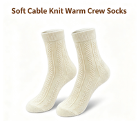 Chaussettes en tricot torsadé douces et chaudes en mélange de coton antibactérien pour femmes, idéales pour la maison, le bureau, le quotidien et les journées froides