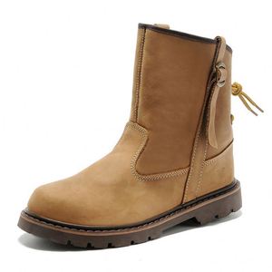 2025 Autumn New Style Men's Genuine Leather Boots Lace-up Closure Flat <b>Shoes</b> Retro Trendy <b>Height</b> <b>Increasing</b> Waterproof - Product Image 4