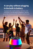 Support de téléphone portable innovant de qualité supérieure GY-Y01 2026 avec charge rapide 15W, lumière RGB et haut-parleur, chargeur sans fil pour smartphone