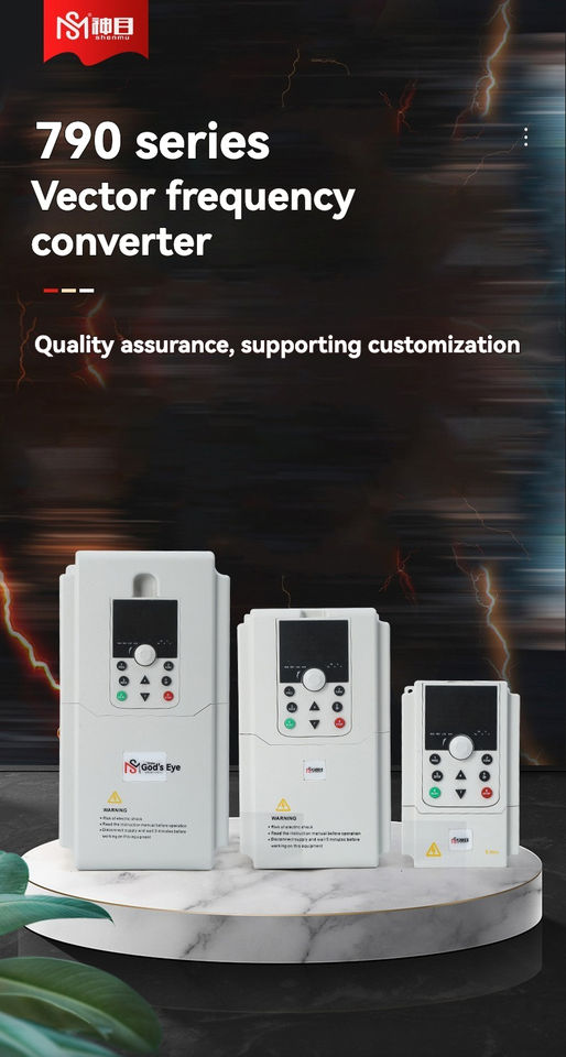 Drive 790 Series Single-Phase 3-Phase Vector Control 750W AC Inverter Frequency Regulation Speed Compressors 4KW VFD 380V