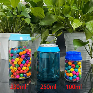 Bocaux en plastique d'ours gommeux à large bouche de qualité alimentaire <span class=keywords><strong>PET</strong></span> Offre Spéciale Logo personnalisé transparent pour le stockage de salade sucre collation biscuit chocolat - Product Image 6