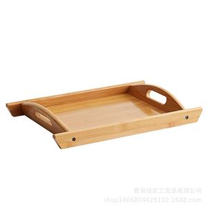 Plateau de service rectangulaire en bois Yinghong pour le petit-déjeuner, les collations et les frites, multifonctionnel pour la maison, avec poignée - Product Image 5
