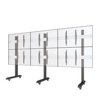 Soutien 3x2 Chariot de TÉLÉVISION Meuble De télévision Mobile Avec Support