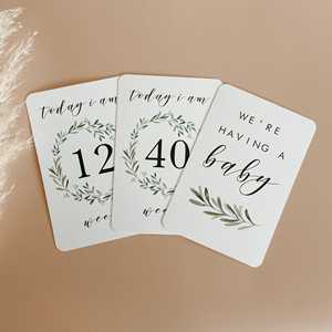 Cartes de jalons de <span class=keywords><strong>grossesse</strong></span> personnalisées imprimées en usine, cartes flash de suivi de la <span class=keywords><strong>grossesse</strong></span>, affirmations pour nouveau-nés destinées aux futures mamans - Product Image 1