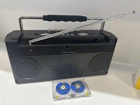 Lecteur de cassettes Boombox rétro rechargeable de haute qualité 8000mAh avec radio AM FM SW et haut-parleurs stéréo sans fil Bluetooth double 5W