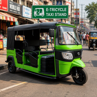 Tricycle électrique pour passagers avec suspension indépendante, tuk-tuk électrique, auto-rickshaw, taxi à 3 roues pour le transport de passagers