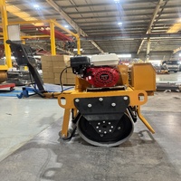 Rouleau compresseur vibrant à tambour unique, mini-compacteur d'asphalte portatif, petit rouleau compresseur pour la construction de chaussées autoroutières