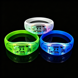 Pulsera Luminosa Personalizada de Fábrica al por Mayor, Pulsera LED Activada por Voz, Brazalete Luminoso con Sonido - Product Image 1