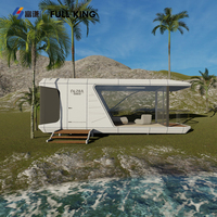 Fullking OEM Maison Capsule Spatiale Mobile Haut de Gamme en Aluminium, Préfabriquée, Alimentée à l'Énergie Solaire, avec Salle de Bain et Chambre, pour Appartement/Espace de Vie