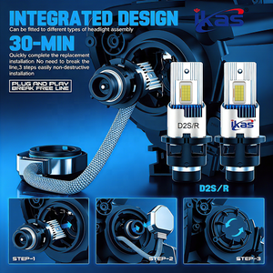 <span class=keywords><strong>Bombilla</strong></span> LED para Faros Delanteros IKAS D2S D4S, 70W, 6000K, Sin Errores Canbus, Plug and Play, Reemplazo de Xenón HID D2 D4 - Product Image 5