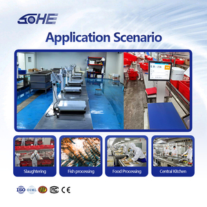 SOHE 60KG 400*500mm Batterie typ Windows System Intelligentes Wiegen zum Schlachten und Fleischs ch neiden Wasserdichte Waage - Product Image 6