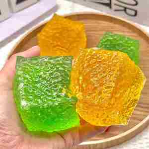 Fresh 5cm Honeycomb Maltose Ice Cube TPR <b>Squishy</b> Toy Stress Relief Gift for Kids Adults with a Bright Cheerful Ambiance Gifts - Product Image 2