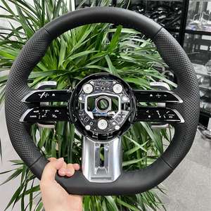 Nouveau Volant de Luxe en Cuir Véritable Haut de Gamme Compatible avec <span class=keywords><strong>Mercedes</strong></span> AMG W223 W213 206 W222 GLC X253 C253 CLA W117 - Product Image 1