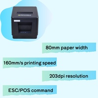 Impresora de efectivo con puerto LAN USB personalizada, impresora térmica de escritorio de 80mm de ancho de papel, máquina impresora térmica de recibos Pos al por menor