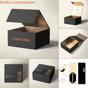 Boîte cadeau magnétique carrée bleue avec logo personnalisé, emballage de luxe pour bijoux, boîtes cadeau pour cadeaux - Product Image 2