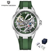 Montres mécaniques automatiques squelette Pagani Design PD-YS030 YS030 de luxe, étanches, avec aiguilles lumineuses et tourbillon pour hommes