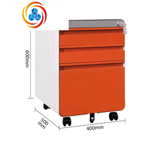 Meuble de classement métallique commercial pour bureau, 3 tiroirs, meuble mobile en acier sous le bureau, fournisseur d'usine - Product Image 2