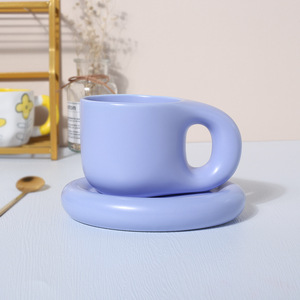 Tasse à café en céramique de 14 oz avec grande poignée tasses à café mignonnes pour café, thé, cappuccino, cacao - Product Image 6