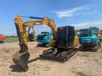 Excavatrice Sany Sy75c 2023 d'occasion de haute qualité et à prix abordable, 7,5 tonnes, avec moteur, pompe et boîte de vitesses, faible nombre d'heures de travail, à vendre pour l'exportation
