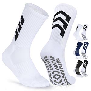 الجوارب الرياضية المخصصة المضادة للانزلاق الأبيض طاقم كرة القدم عدم الانزلاق ضغط قوس دعم جورب مخصص قبضة كرة القدم الجوارب - Product Image 1