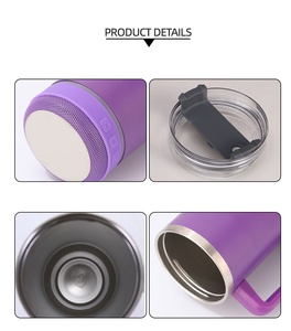 Borraccia Termica Portatile da Campeggio in Acciaio Inossidabile da 40OZ con Bluetooth, Coperchio, Cannuccia e Manico - Antigoccia, Senza BPA - Product Image 4